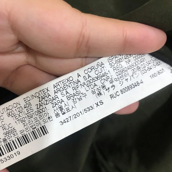 Zara Faux Fur Short Parka Jacket Green - Picture 5 of 6